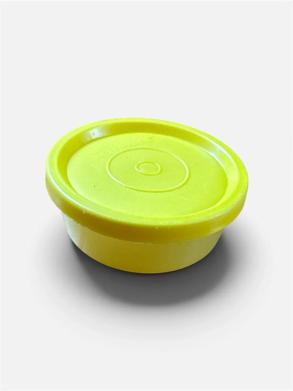 Tupperware small vintage yellow storage container